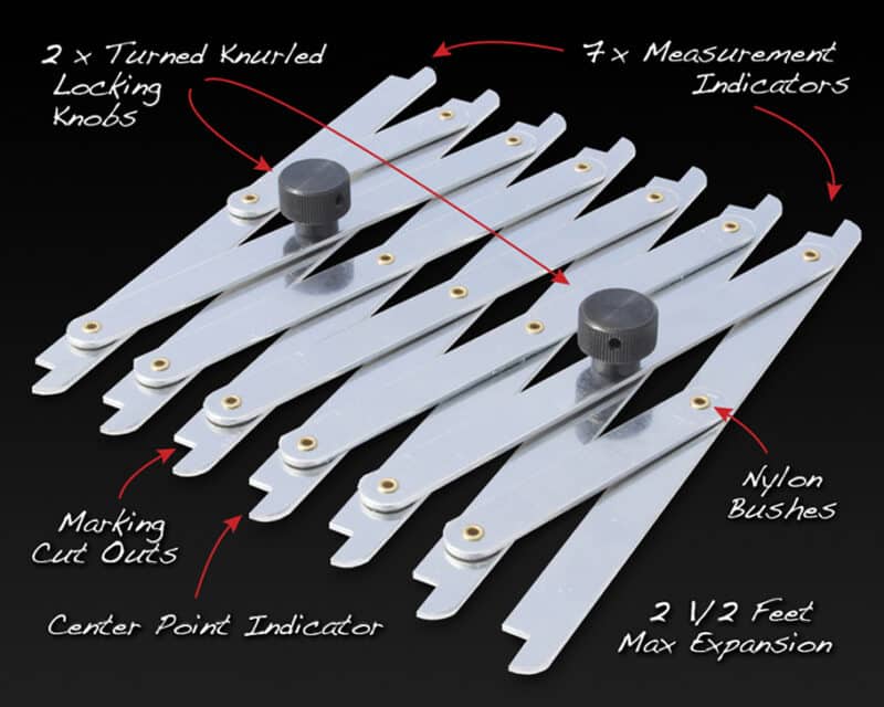 Point 2 Point Equadistant Speed Guage with Center Point Finder
