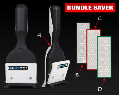 Knife Sharpener with 3 DIamond Stones